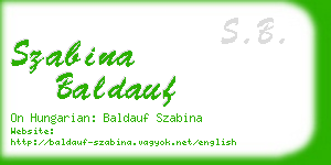 szabina baldauf business card